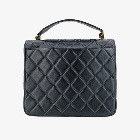 jt668-chanel-vintage-black-lambskin-qulited-flap-bag