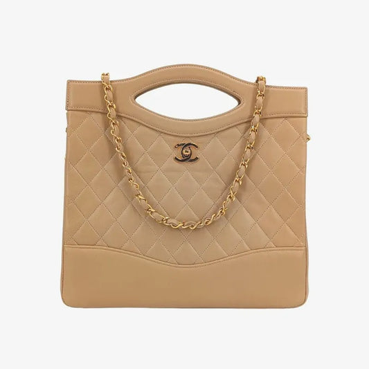 jah181-chanel-vintage-begie-lambskin-quilted-31-tote-bag