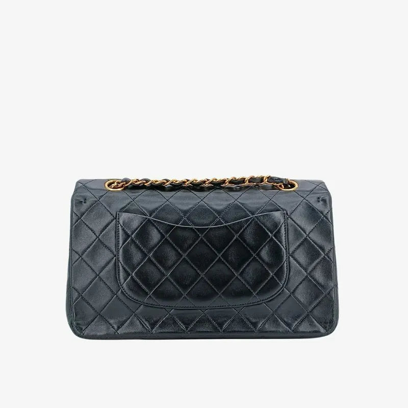 jr524-chanel-vintage-black-lambskin-25cm-classic-flap-bag