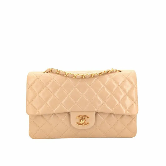jr791-chanel-vintage-beige-lambskin-25cm-classic-flap-bag