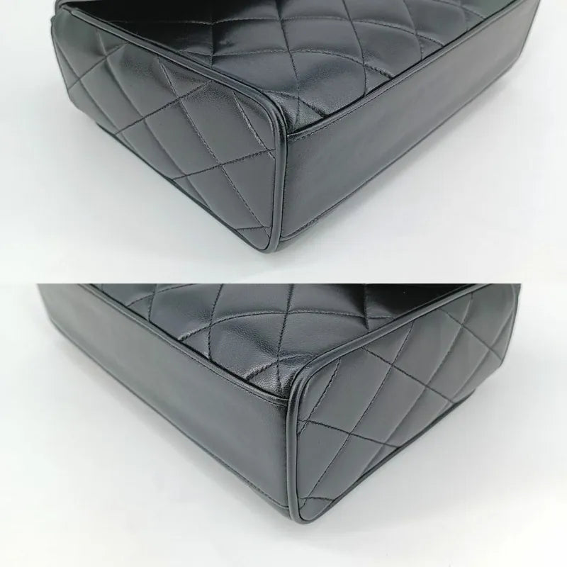 ra073-chanel-vintage-black-lambskin-quilted-flap-bag