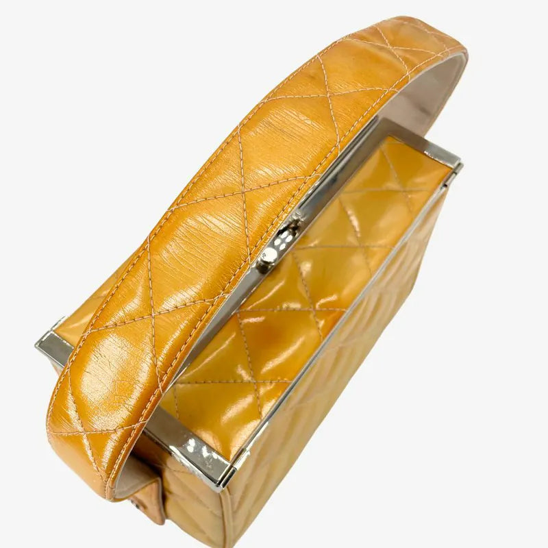 c562-chanel-vintage-yellow-patent-leather-quilted-mini-metal-box-bag
