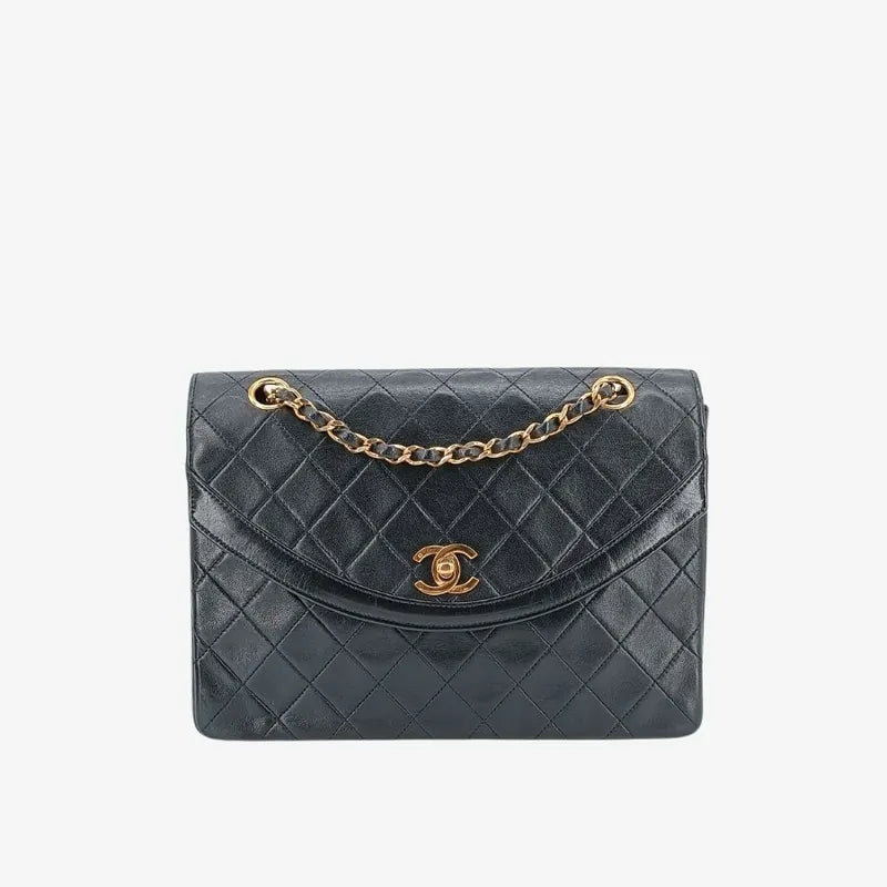 jah76-chanel-vintage-black-lambskin-quilted-flap-bag