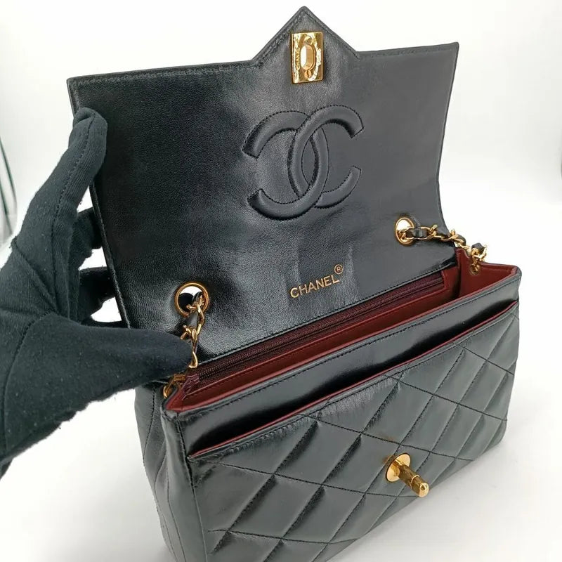 jt190-chanel-vintage-black-lambskin-pointed-flap-bag
