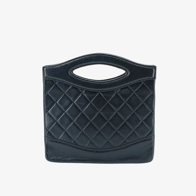 jt301-chanel-vintage-black-lambskin-mini-31-tote-bag