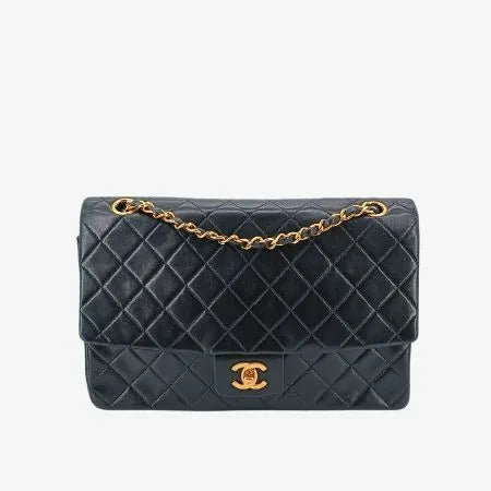 jt006-chanel-vintage-black-lambskin-27cm-classic-flap-bag