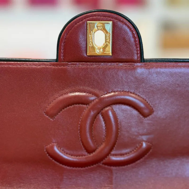 jw002-chanel-vintage-red-lambskin-25cm-flap-bag