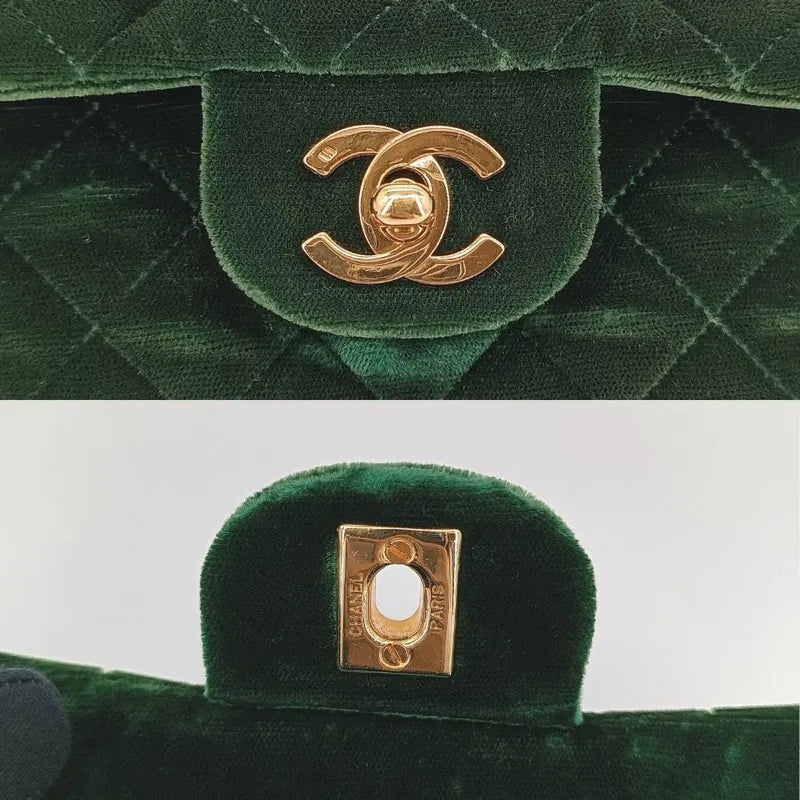 c500-chanel-vintage-green-velvet-23cm-classic-flap-bag