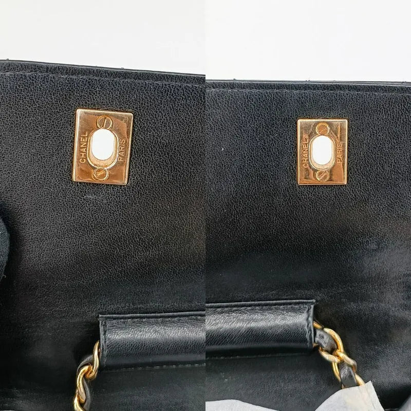 jah83-chanel-vintage-black-lambskin-double-turnlock-flap-bag