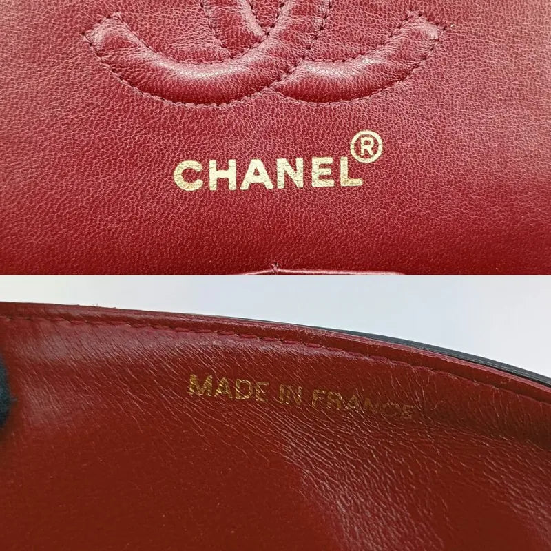 js722-chanel-vintage-black-lambskin-23cm-classic-flap-bag