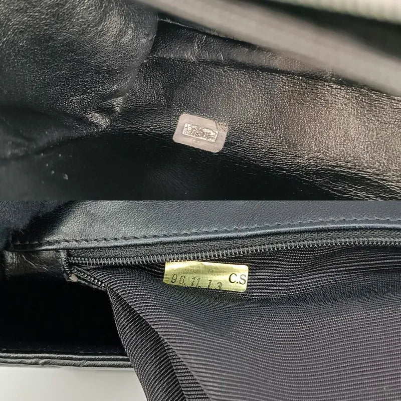 c355-chanel-vintage-black-lambskin-quilted-flap-bag