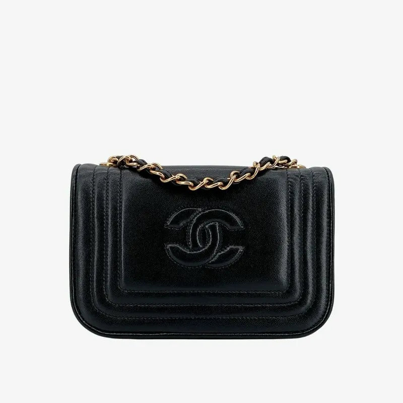 js723-chanel-vintage-black-lambskin-full-flap-bag