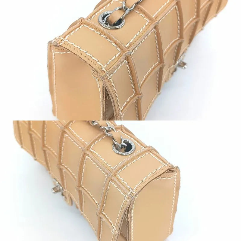ra181-chanel-vintage-beige-calfskin-wild-stitch-chocolate-bar-flap-bag