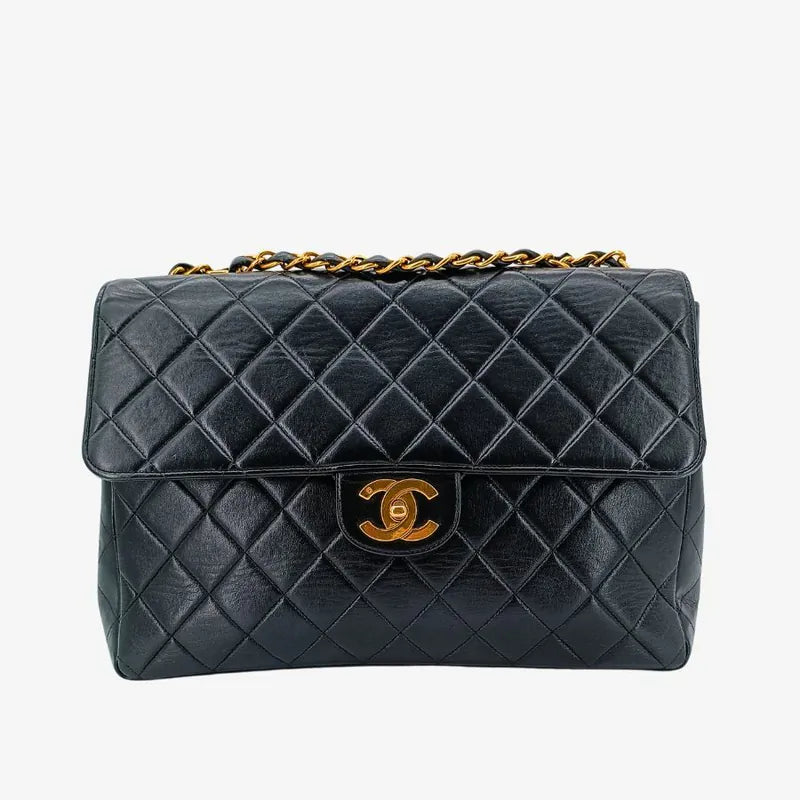 jah169-chanel-vintage-black-lambskin-jumbo-classic-flap-bag