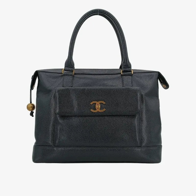 ra448-chanel-vintage-black-caviar-leather-golden-ball-tote-bag