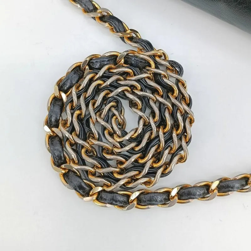 jah124-chanel-vintage-black-lambskin-quilted-flap-bag