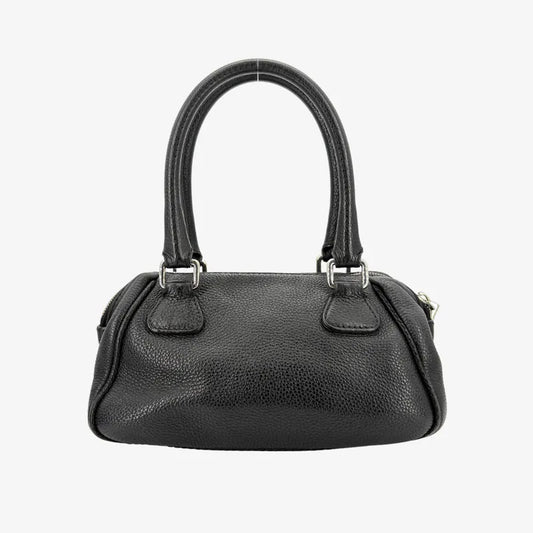 JX498 - CHANEL Vintage Black Caviar Leather Handbag