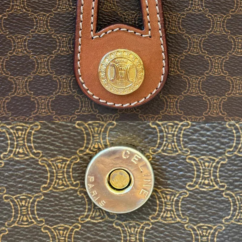 rb044-celine-vintage-brown-pvc-macadam-pattern-shoulder-bag