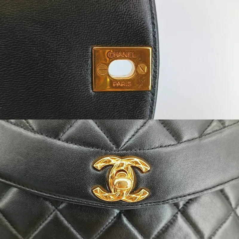 js539-chanel-vintage-black-lambskin-gold-chain-camera-bag
