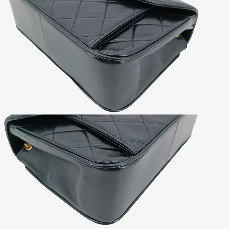 jt663-chanel-vintage-black-lambskin-gold-chain-flap-bag