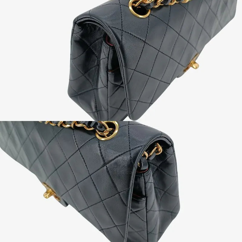 rb417-chanel-vintage-black-lambskin-25cm-classic-flap-bag