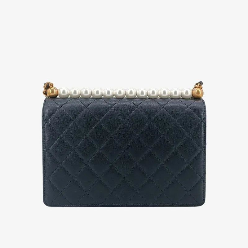 jah177-chanel-black-calfskin-quilted-lmitation-pearl-flap-bag
