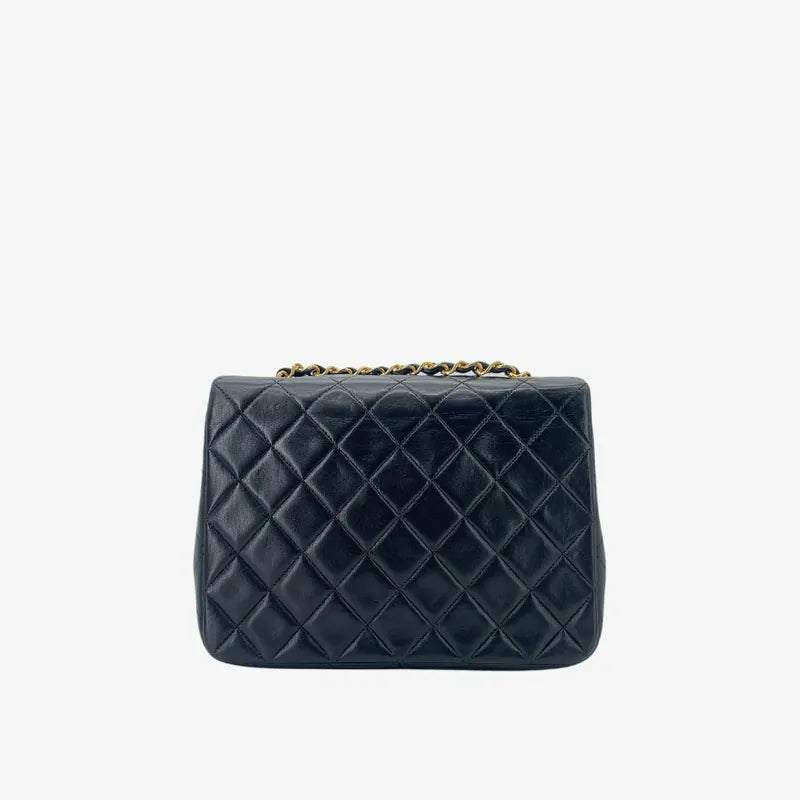 jw671-chanel-vintage-black-lambskin-20cm-mini-square-flap-bag