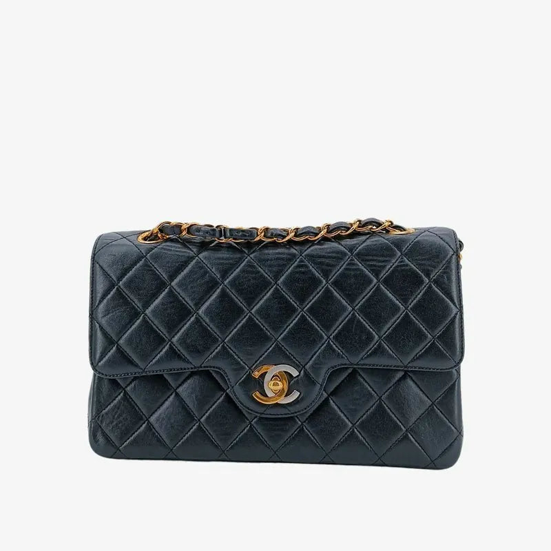 rb918-chanel-vintage-black-lambskin-paris-limited-edition-flap-bag