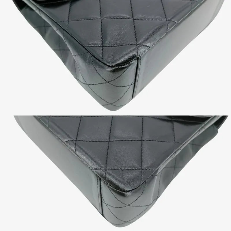 jah125-chanel-vintage-black-lambskin-quilted-flap-bag