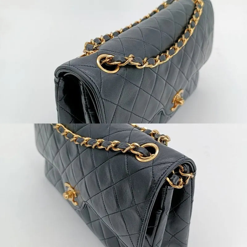 js941-chanel-vintage-black-lambskin-quilted-flap-bag