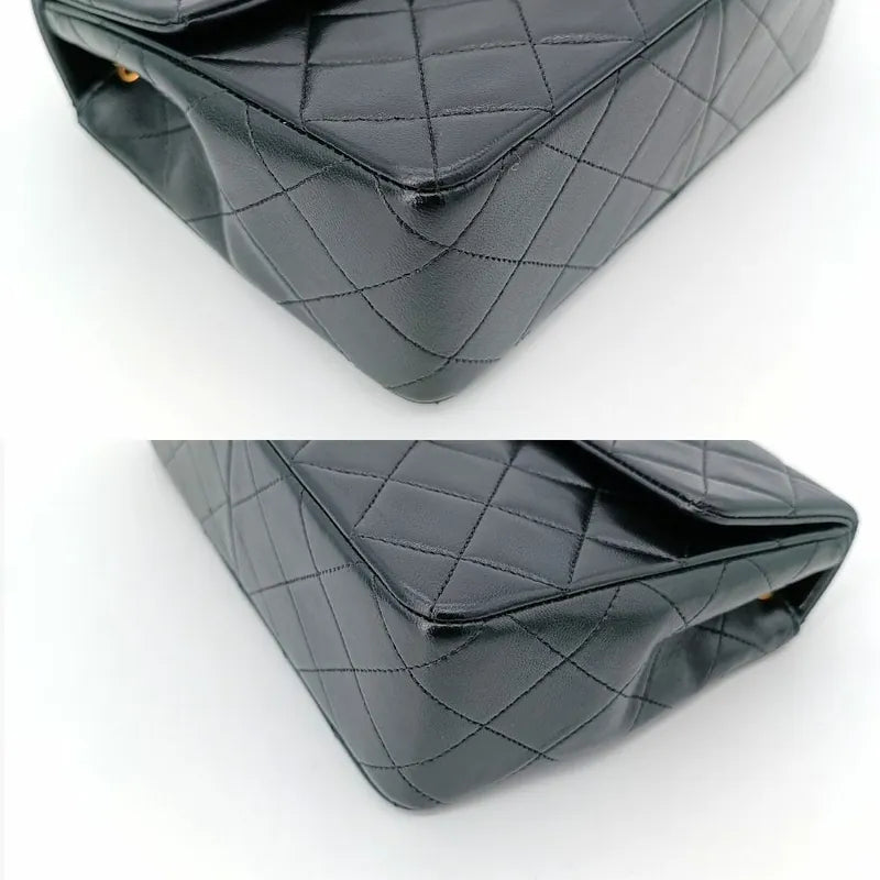 js573-chanel-vintage-black-lambskin-20cm-mini-square-flap-bag