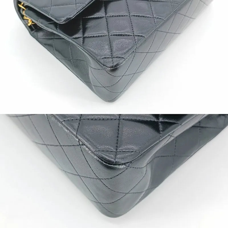 ra205-chanel-vintage-black-lambskin-25cm-classic-flap-bag