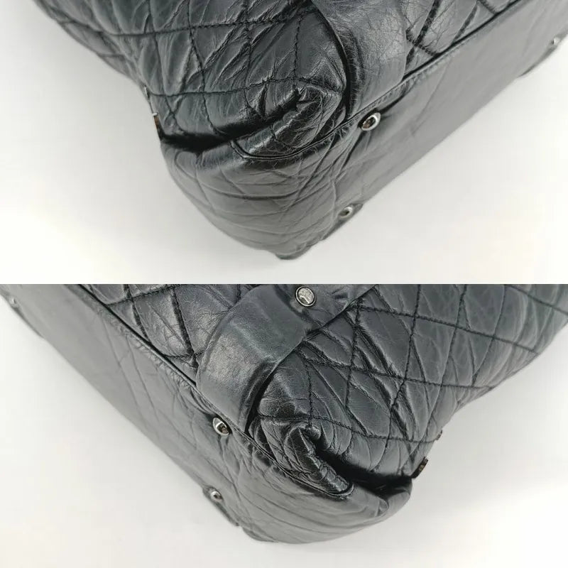 ra660-chanel-vintage-black-calfskin-lady-braid-tote-bag