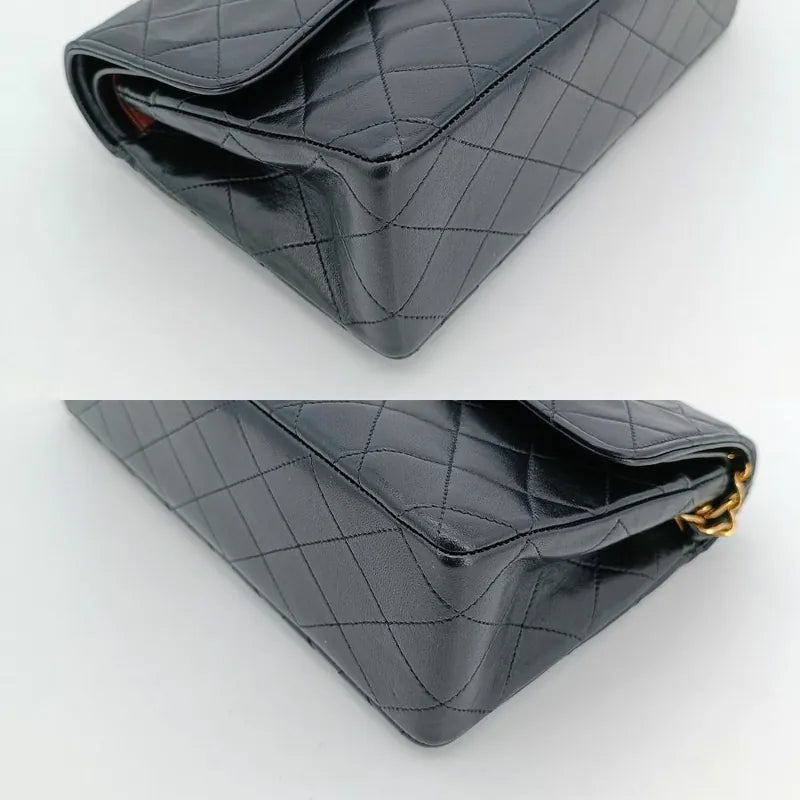 js941-chanel-vintage-black-lambskin-quilted-flap-bag