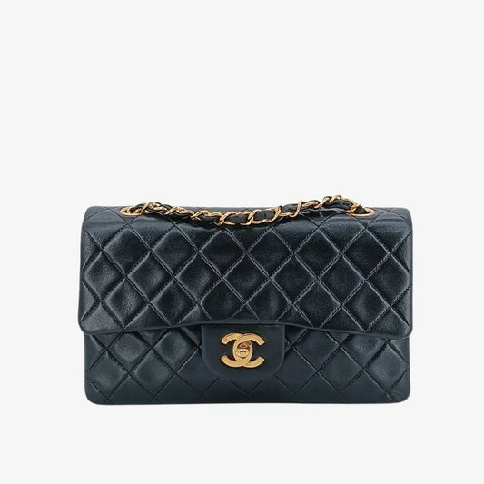 ra587-chanel-vintage-black-lambskin-23cm-classic-flap-bag