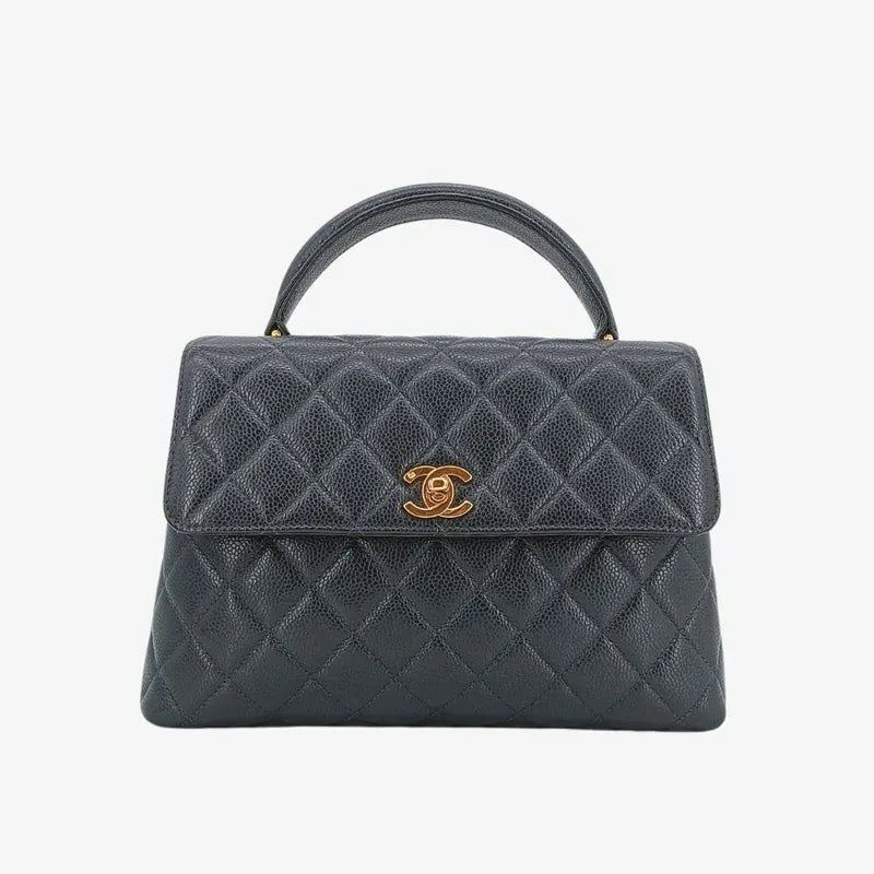 c394-chanel-vintage-black-caviar-leather-quilted-kelly-handbag