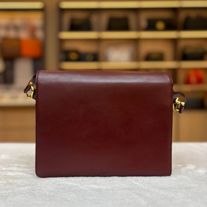 jx660-cartier-vintage-burgundy-leather-shoulder-bag