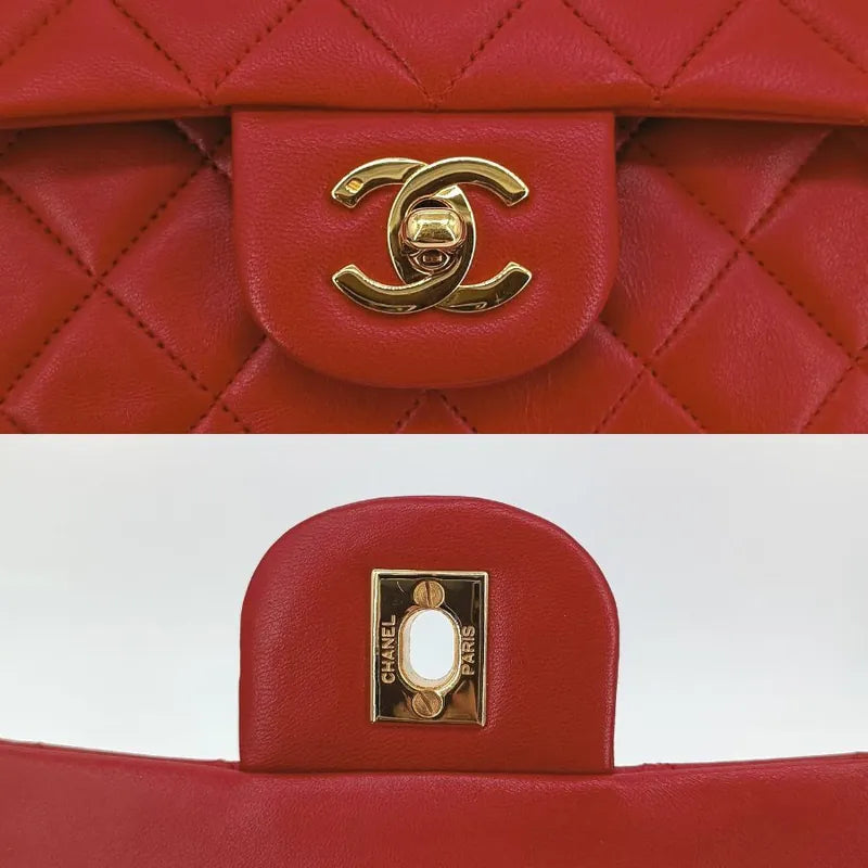 ra377-chanel-vintage-red-lambskin-25cm-classic-flap-bag