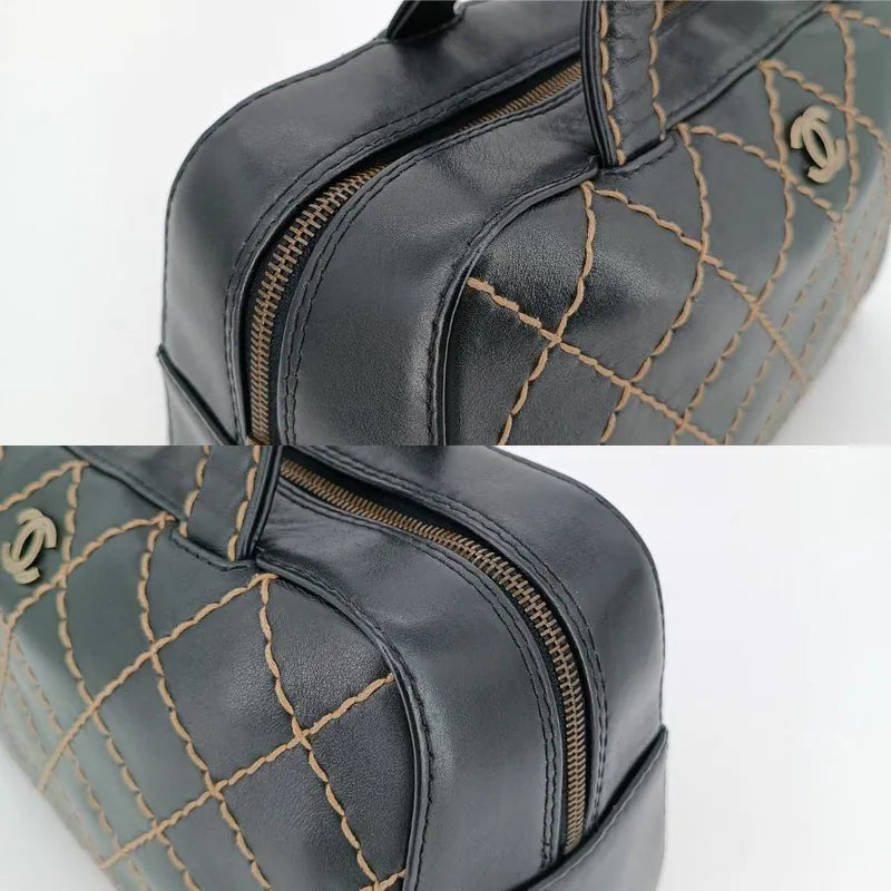 js994-chanel-vintage-black-calfskin-wild-stitch-handbag