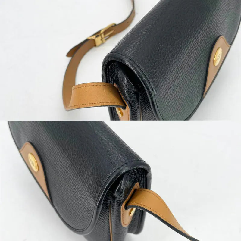 c564-christian-dior-vintage-black-caviar-leather-shoulder-bag