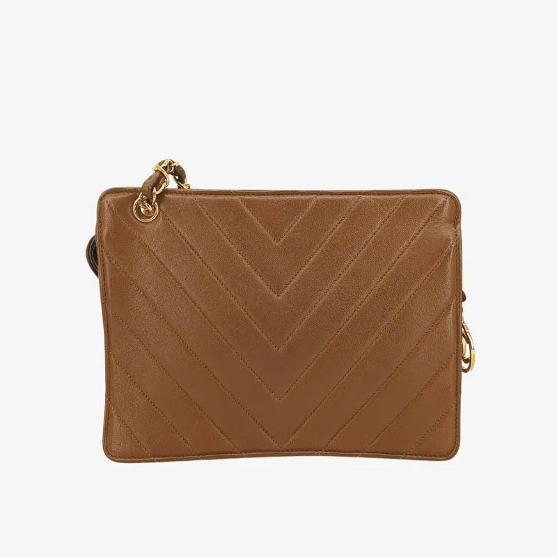c307-chanel-vintage-brown-lambskin-chevron-shoulder-bag