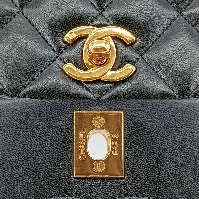 jt884-chanel-vintage-black-lambskin-flap-bag