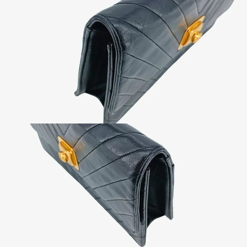 ra520-chanel-vintage-black-lambskin-chevron-push-lock-flap-bag