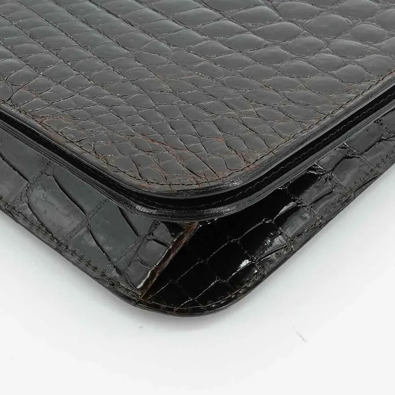 jq795-chanel-vintage-brown-crocodile-skin-flap-bag