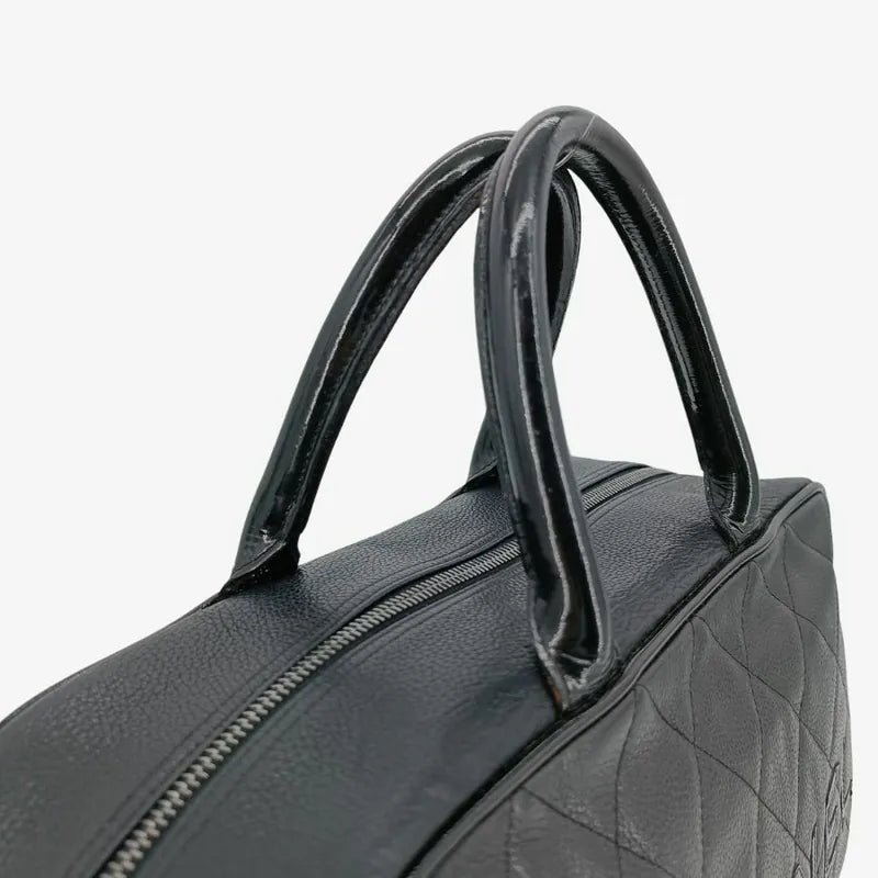 c463-chanel-vintage-black-caviar-leather-boston-bag