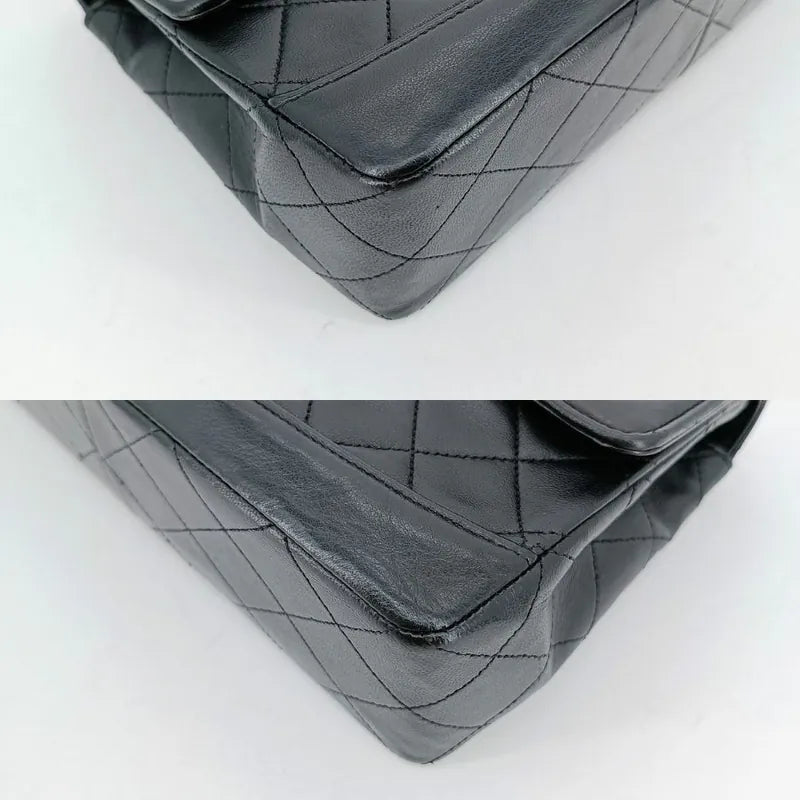 ju697-chanel-vintage-black-lambskin-quilted-flap-bag