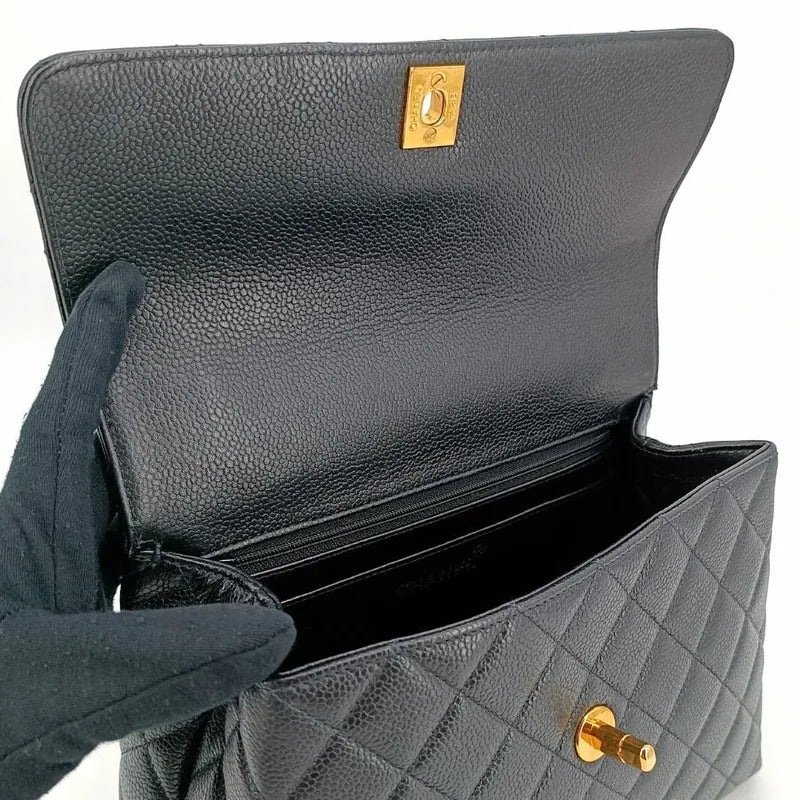 c394-chanel-vintage-black-caviar-leather-quilted-kelly-handbag