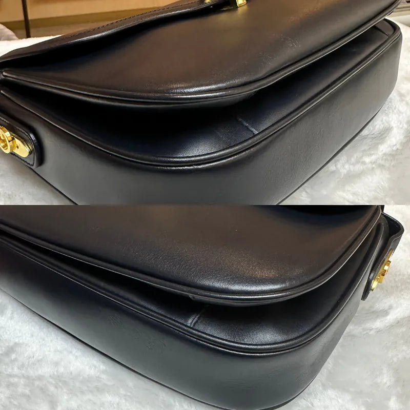 jw815-gucci-vintage-navy-leather-shoulder-bag