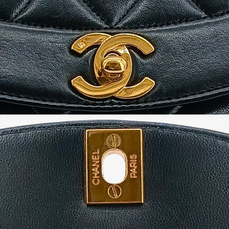 rb623-chanel-vintage-black-lambskin-22cm-diana-flap-bag
