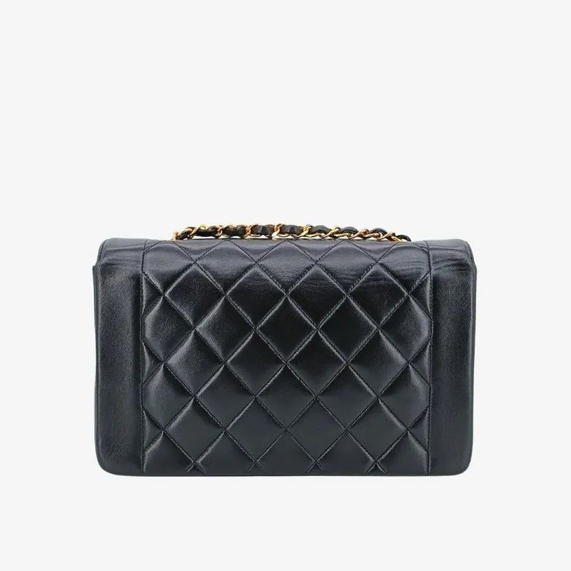 jt637-chanel-vintage-black-lambskin-25cm-diana-flap-bag